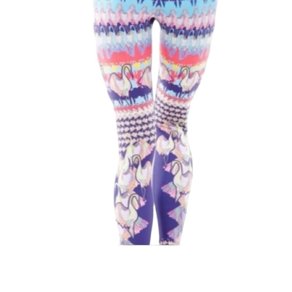 Spiritual Gangster Swan Eco Jersey High Waisted Graphic Leggings in XS/S - Picture 4 of 9